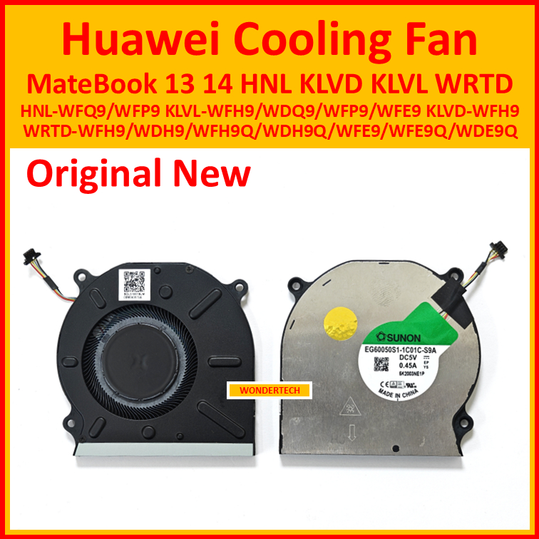Huawei MateBook 13 14 HNL KLVD KLVL WRTD CPU GPU Cooling Fan | Shopee ...