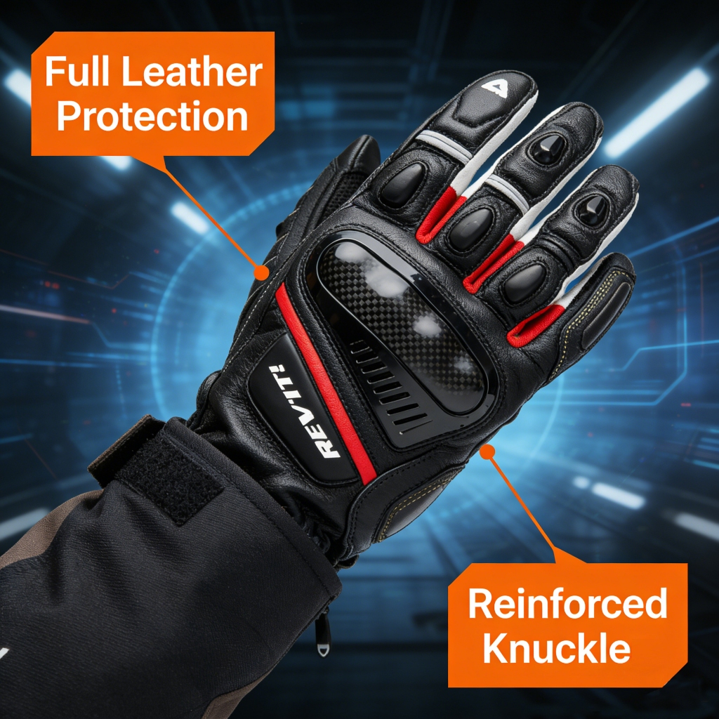 Original Full Leather Glove Touch Screen Glove Motorcycle Superbike ...