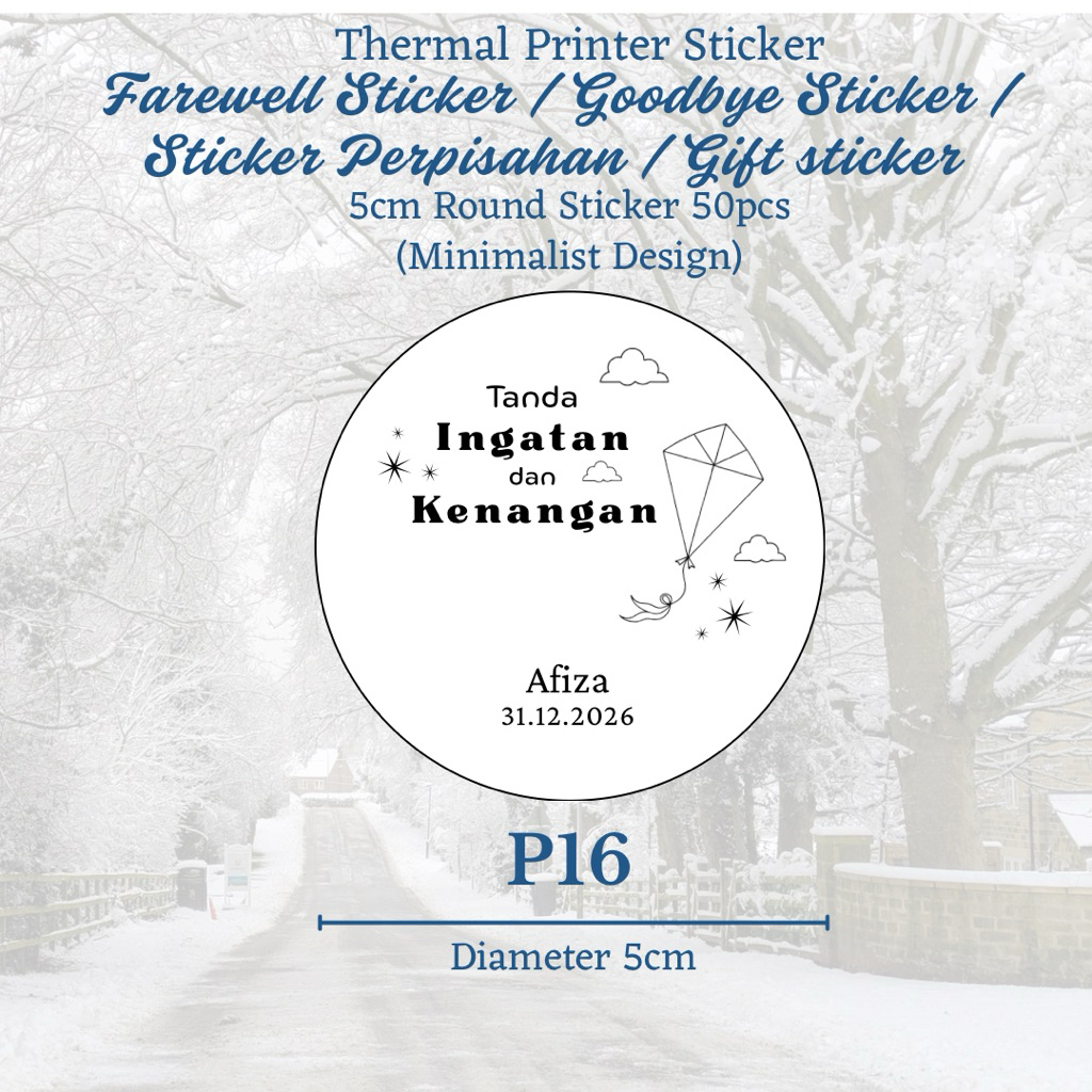[50PCS] Custom Sticker Farewell / Sticker Perpisahan / Goodbye Party ...