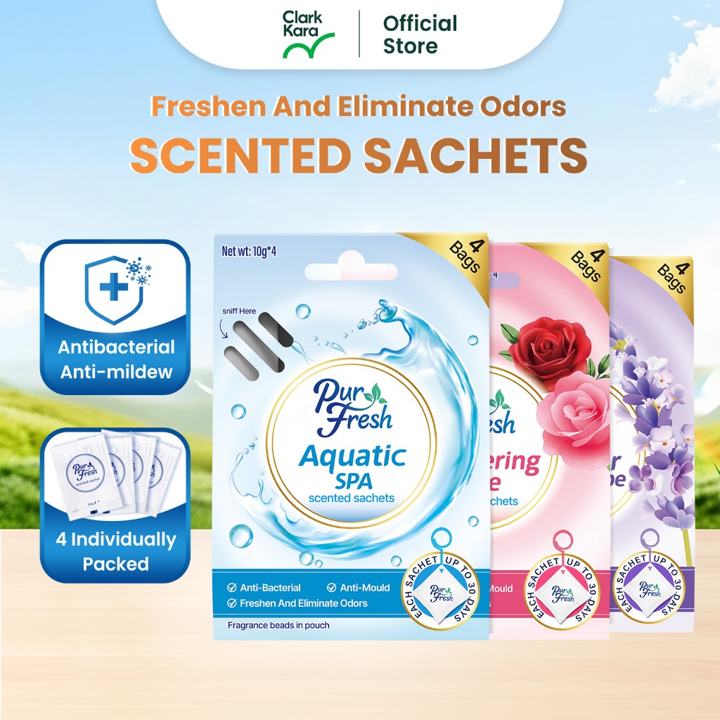 Purfresh 4PK Scented Sachet Bag | Antibacterial Anti-Mould Deodorizing ...