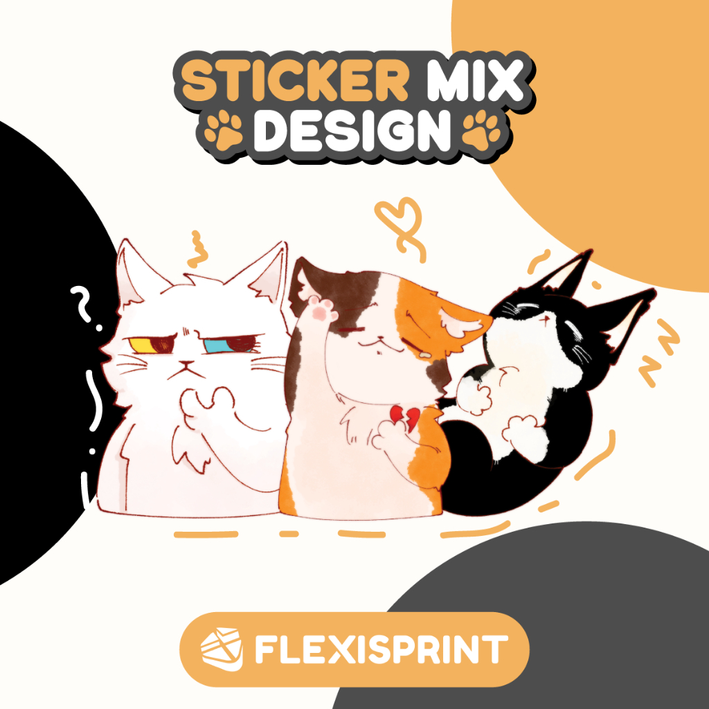 Sticker Meow | Cat Version | 6pcs | Ready Stock | Cute Comel Murah ...