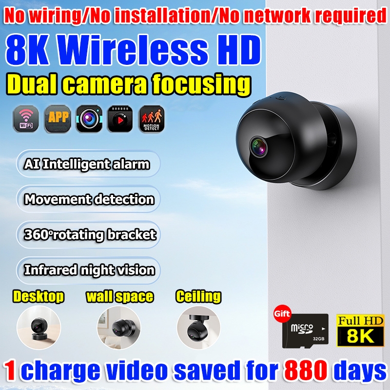 【No network required】cctv wireless outdoor cctv mini tanpa wayar ...
