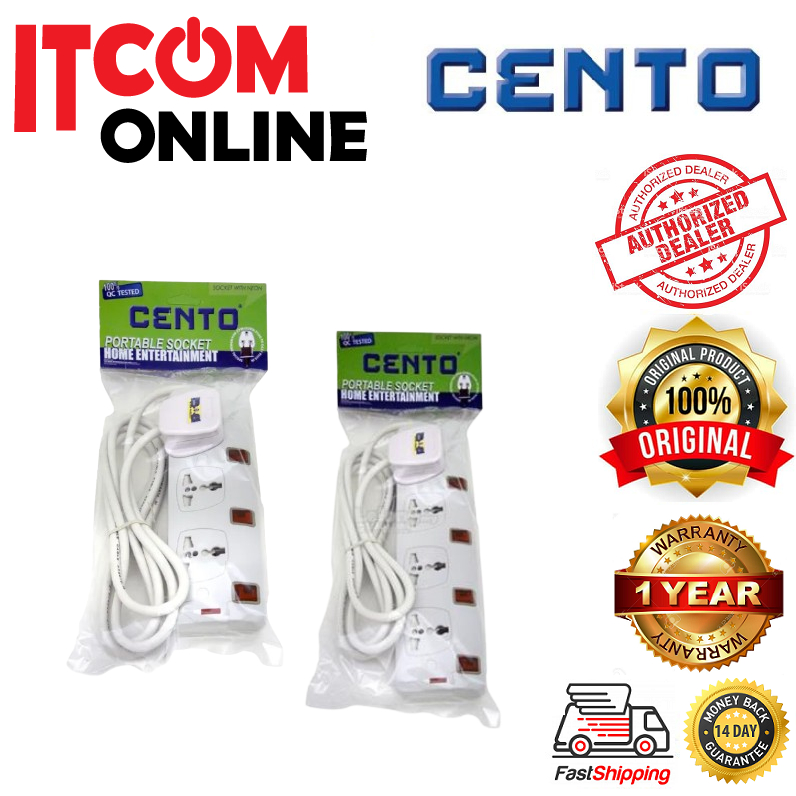 CENTO 3-PLUGS 4-PLUG MULTI TRAIL EXTENSION SOCKET 3M (CT-6514N.3M/CT ...