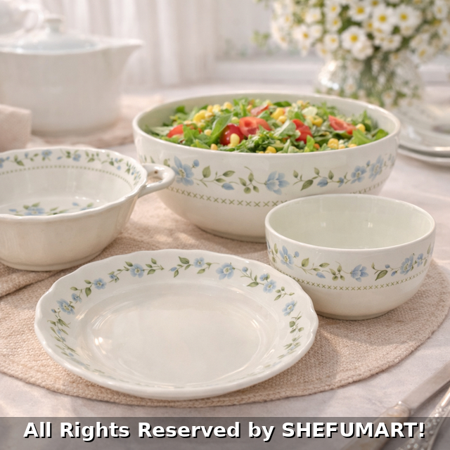 Shefu Elegant Blue Floral Ceramic Tableware Plate Bowl | Shopee Malaysia