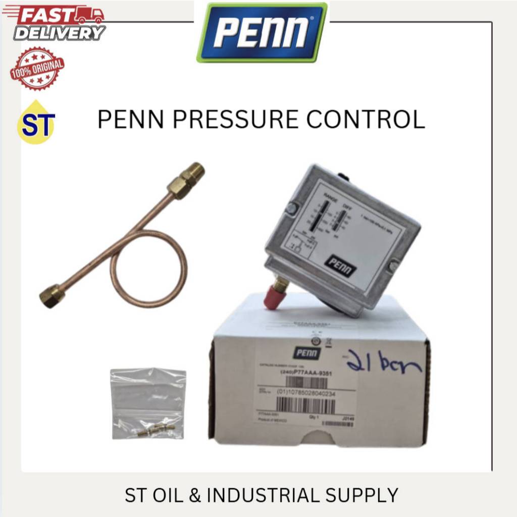 PENN JOHNSON CONTROL PENN Pressure Switch 10 BAR / 21 BAR c/w Copper ...