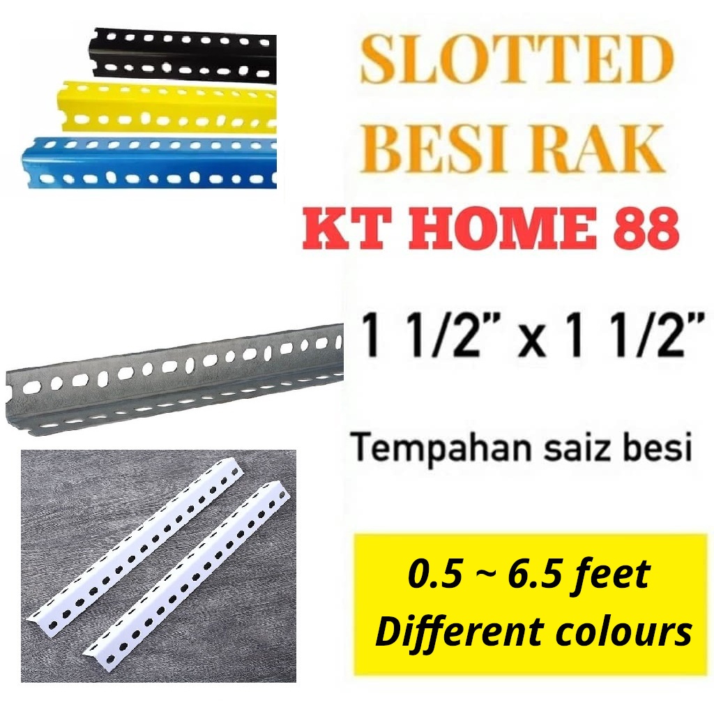 Besi Angle Rak lubang 0.5 ~ 6.5 kaki/Besi Rak /Slotted angle bar ...