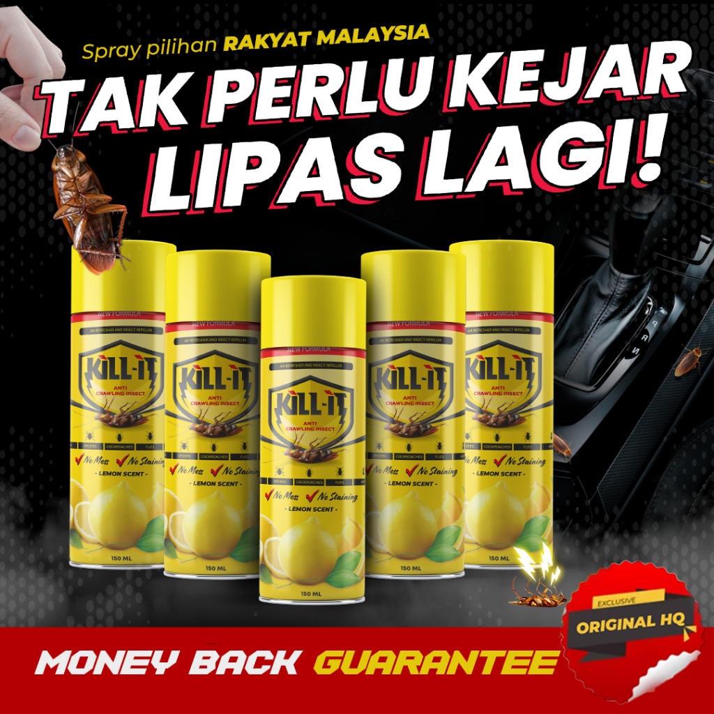 KiLL-iT Fresh Anti-Crawling Insect Spray - Spray Lipas & Serangga Dalam ...