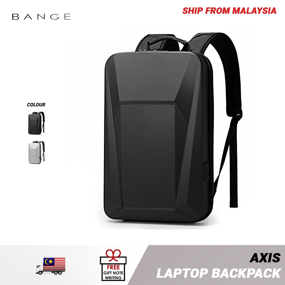 BANGE Axis Hard Cover Laptop Backpack Multi-Compartment Water Resistant ...