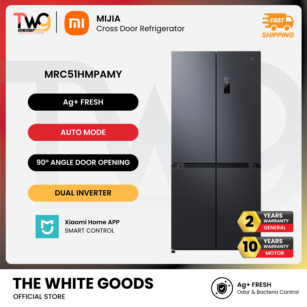 Xiaomi MIJIA 510L Cross Door Dual Inverter Refrigerator with i Fresh ...