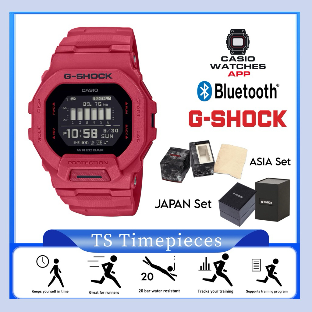 READY STOCK G SHOCK Matte Red GBD-200RD-4JF GBD-200RD-4 GBD-200RD