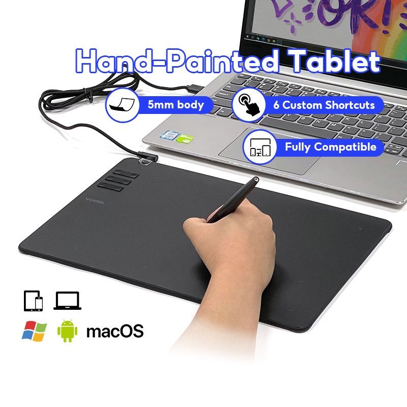 Hand Painted Tablet Digital Graphic Drawing H420 OSU Signature Pad For ...