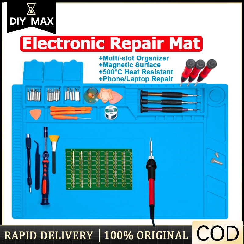S-160 Silicone Phone Repair Mat 45x30cm Magnetic Anti-Static Soldering ...
