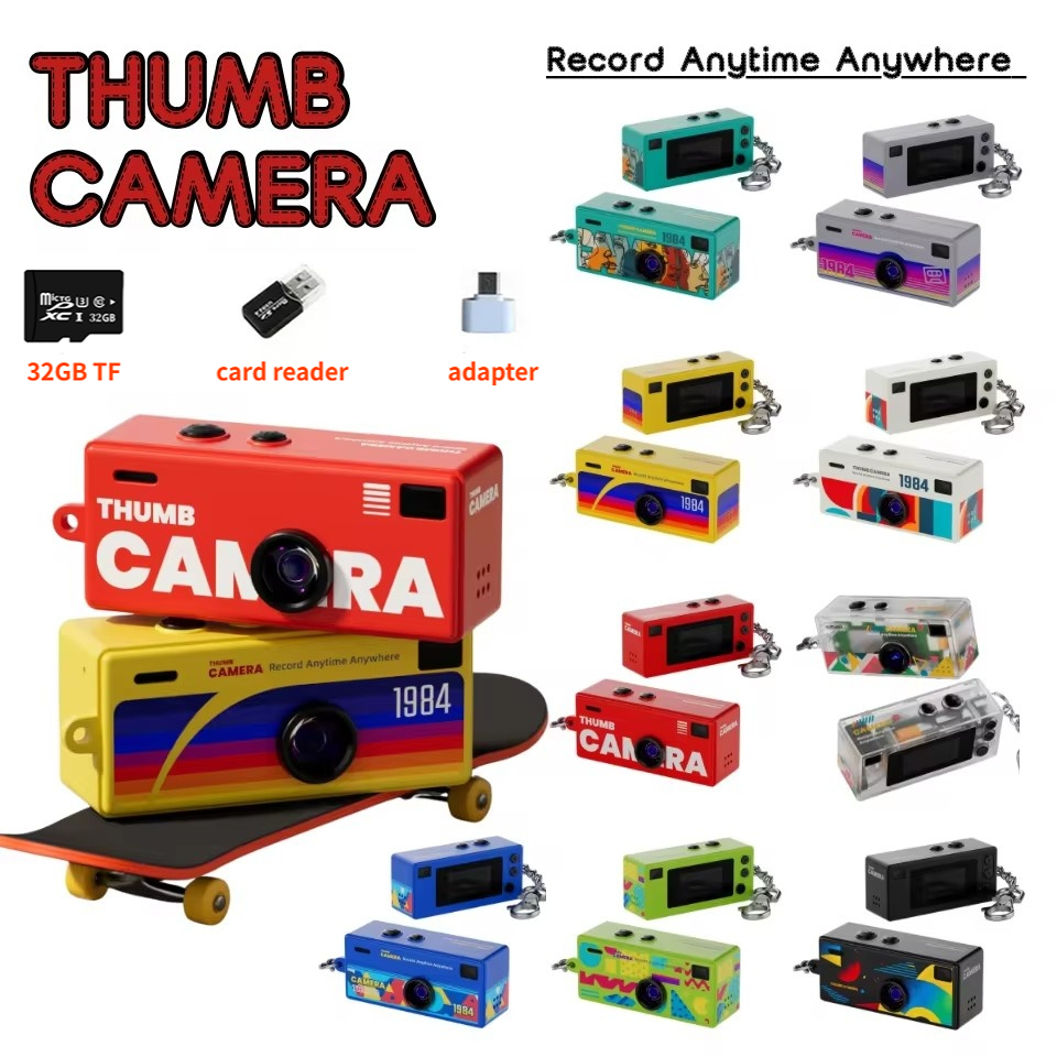 Retro Mini Camera 1080P HD Portable Indoor/Outdoor Small Digital Camera ...