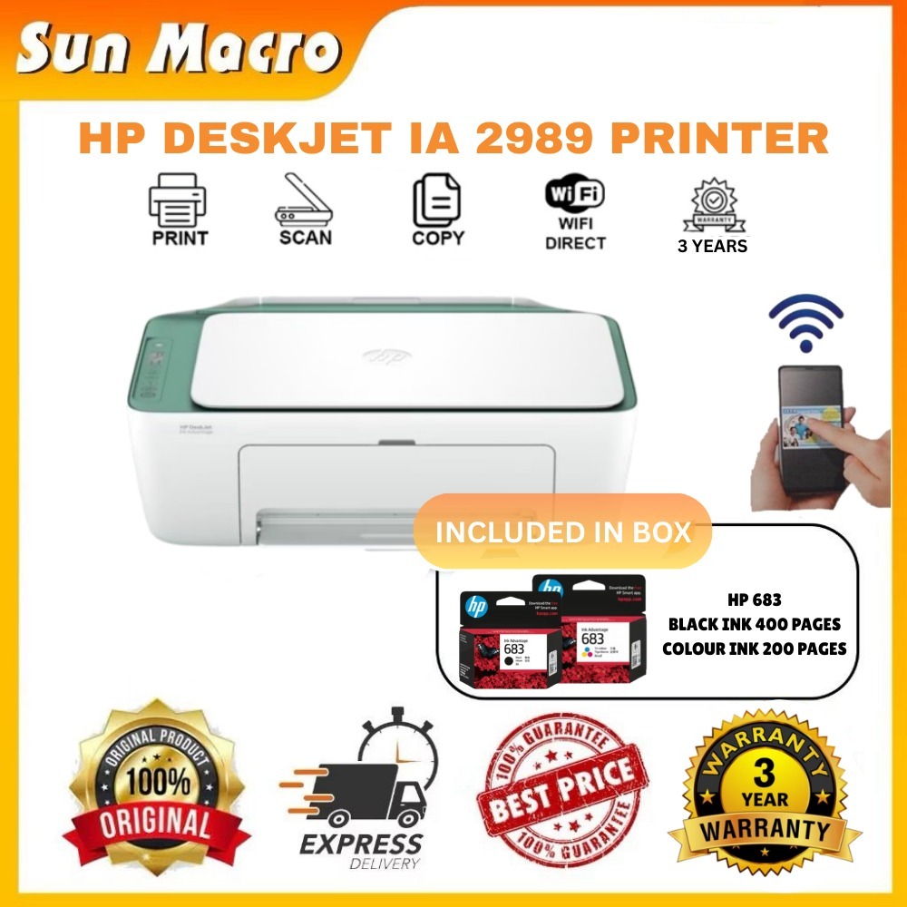 HP DESKJET INK ADVANTAGE 2988/2989 ALL-IN-ONE PRINTER | Shopee Malaysia