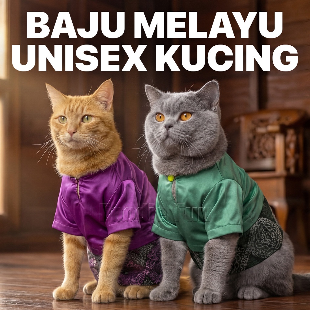 Baju Melayu Kucing Songket Premium Baju Raya Sejuk Ironless Reversible ...