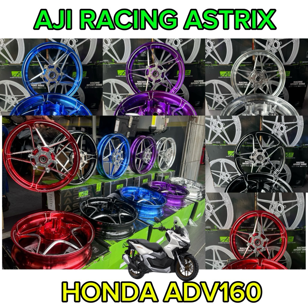 HONDA ADV160 SPROT RIM CNC AJI RACING ASTRIX SERIES 2.50/3.50 x14 14 ...