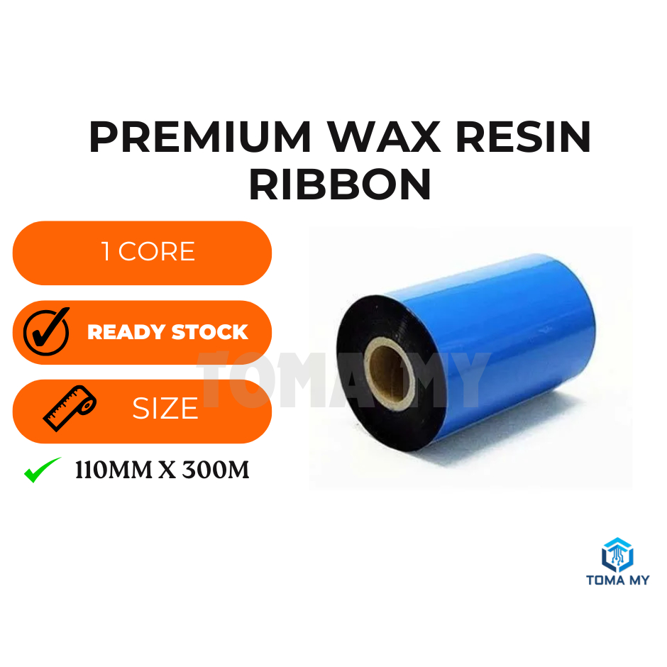 Premium Wax Resin Ribbon Label Barcode Ribbon 110mmx300m | Shopee Malaysia