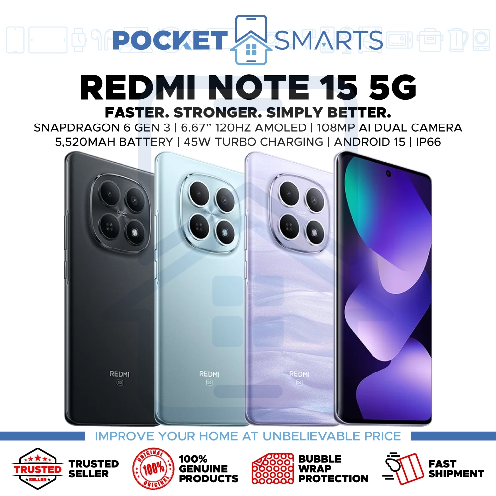 [Malaysia Set] Redmi Note 15 5G (256GB/8GB) | Redmi Note 15 Pro 5G ...