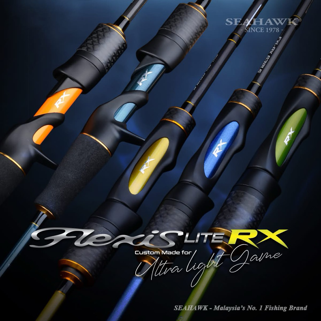 SEAHAWK FLEXIS LITE RX FISHING ULTRA LIGHT ROD - NEW 2026 ( FUJI RING ...