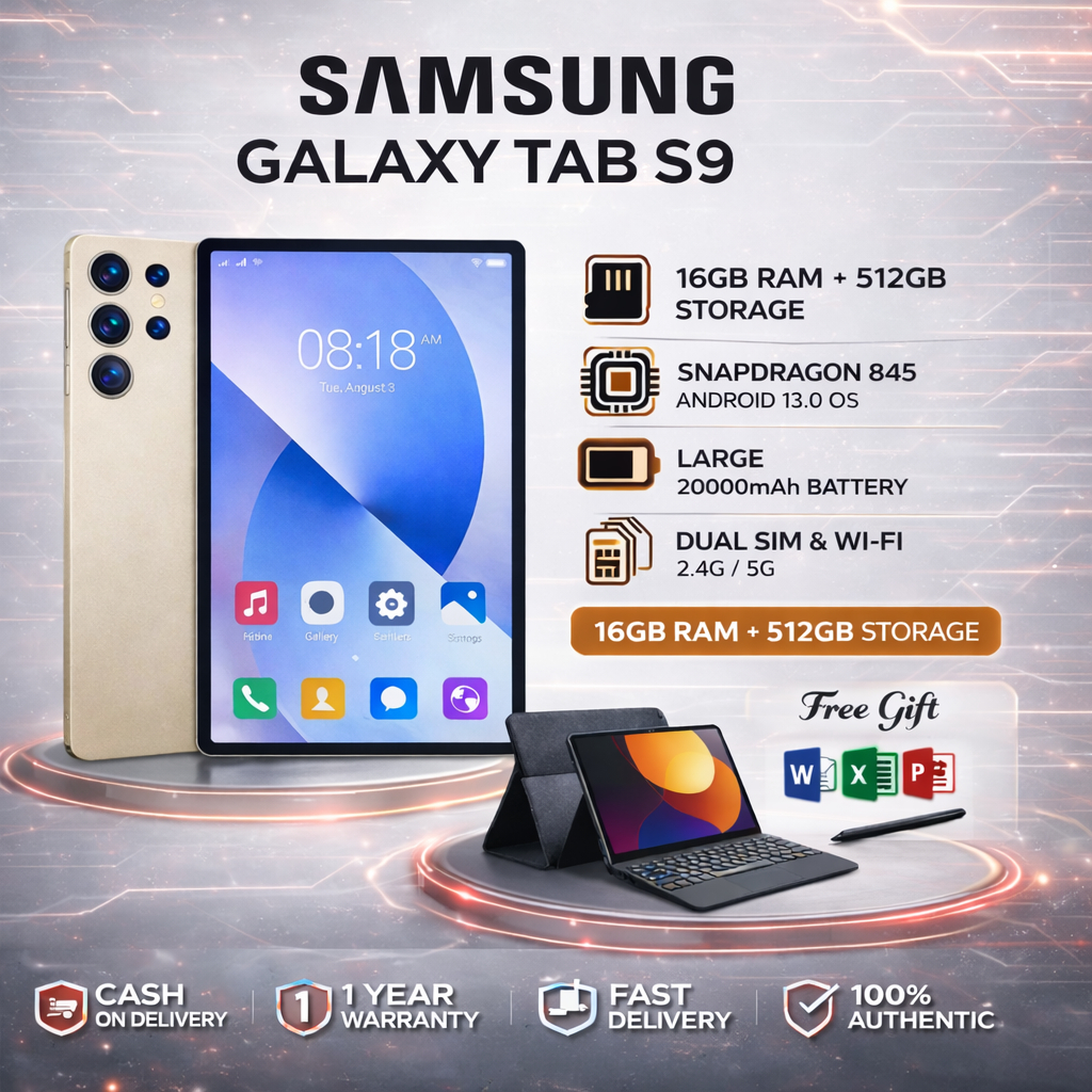 🔥HOT SELL🔥Samsung Galaxy Tab S9 Tablet |16GB RAM 512GB ROM | Android12 | Wi-Fi + SIM | Smart Pad Murah Tredinng