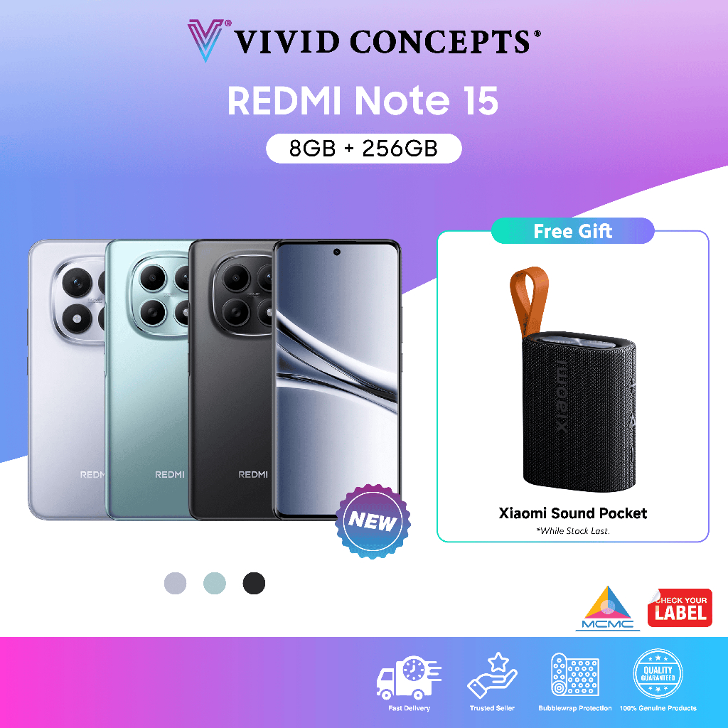 [MY Set] Redmi Note 15 5G Smartphone (8+256GB)
