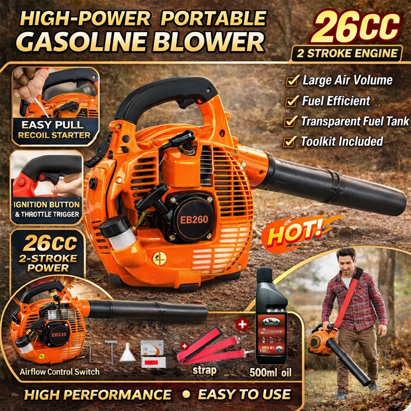 Blower Angin Leaf blower Cordless Petrol Heavy Duty EB260 Air blower ...