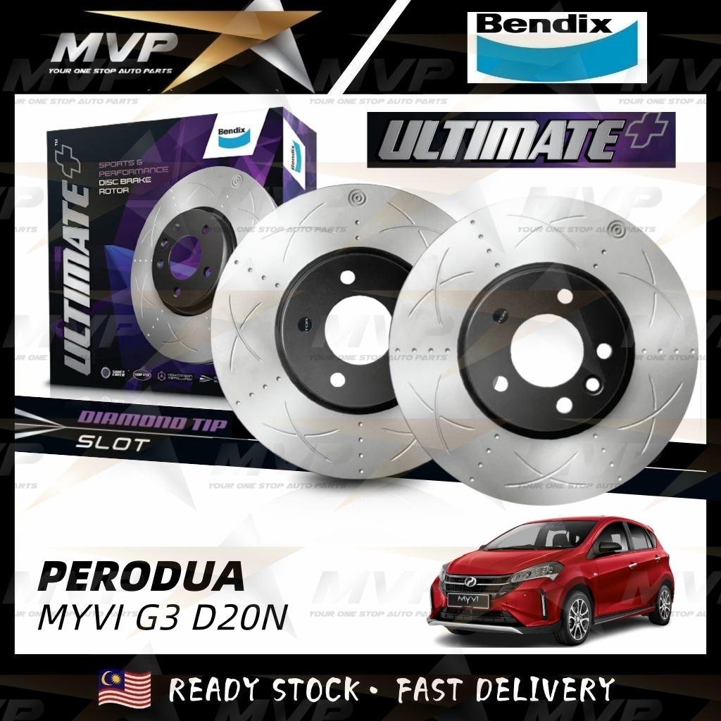 Original Bendix Ultimate+ Disc Rotor - Perodua Myvi G3 D20N 