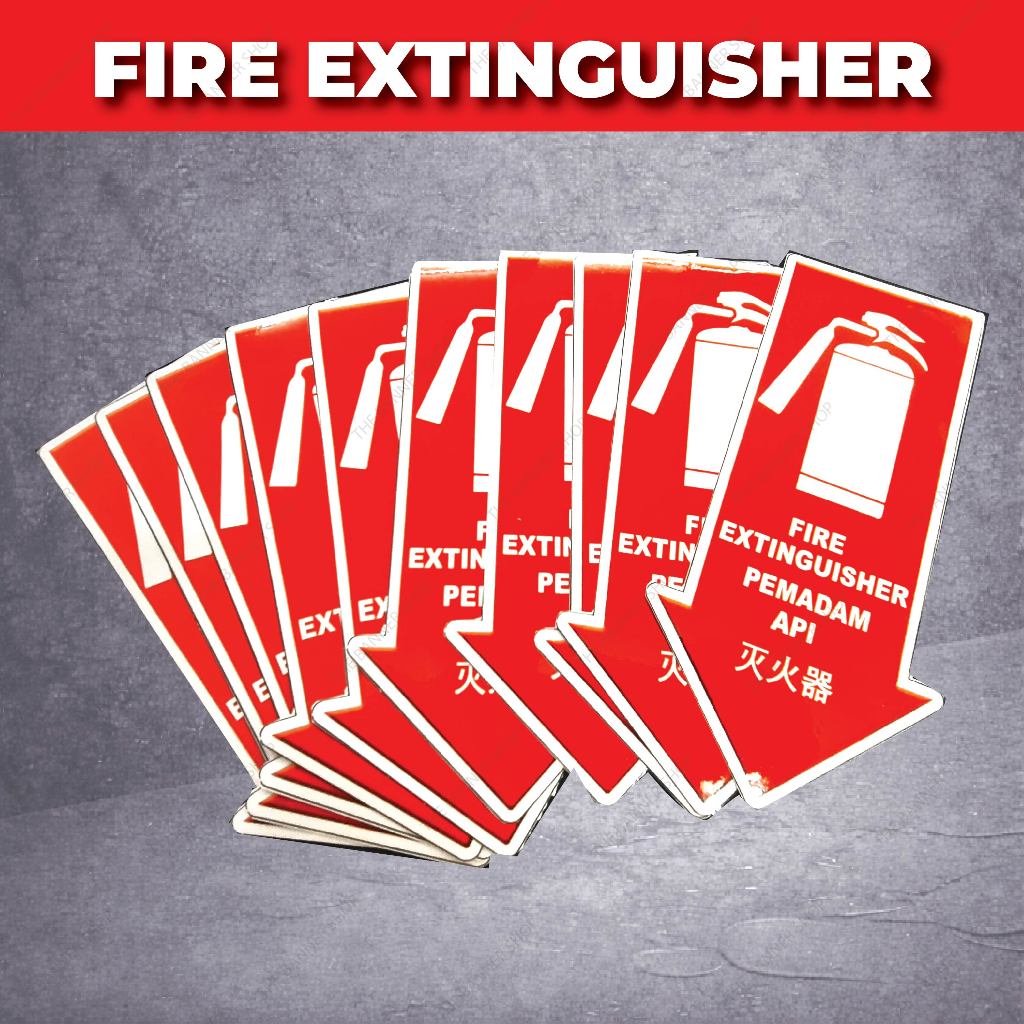Fire Extinguisher PVC Sticker Gloss Red Colour | Shopee Malaysia
