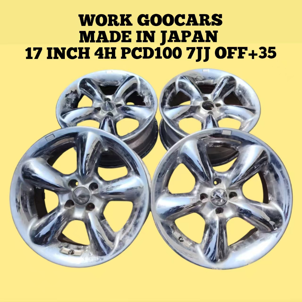 WORK Goocars Sport Rim 17 Inch 4H PCD100 7JJ OFF+35 For Toyota Vios ...