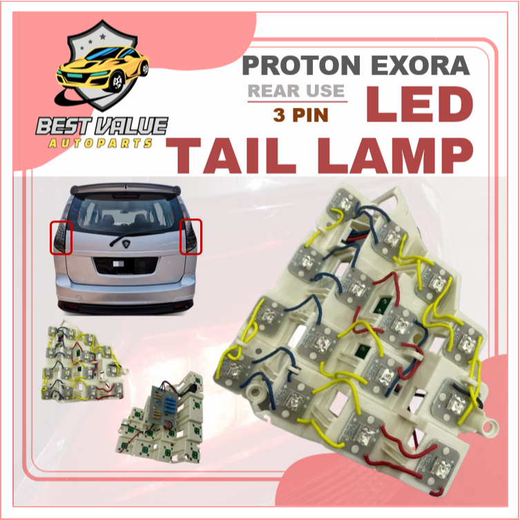 PROTON EXORA REAR TAIL LAMP LED LIGHT WITH IC BOARD REPLACEMENT KIT ...
