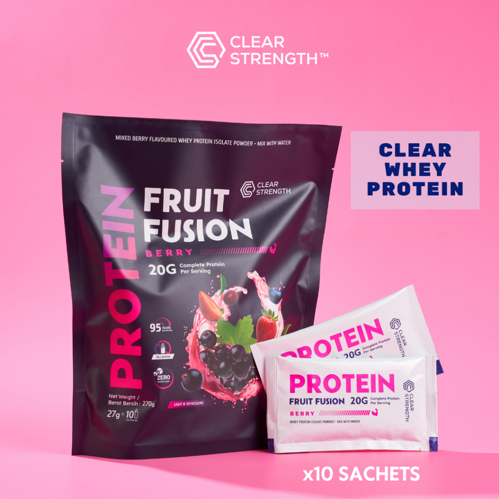 Clear Strength Protein Fruit Fusion BERRY | Clear Whey Protein Powder ...