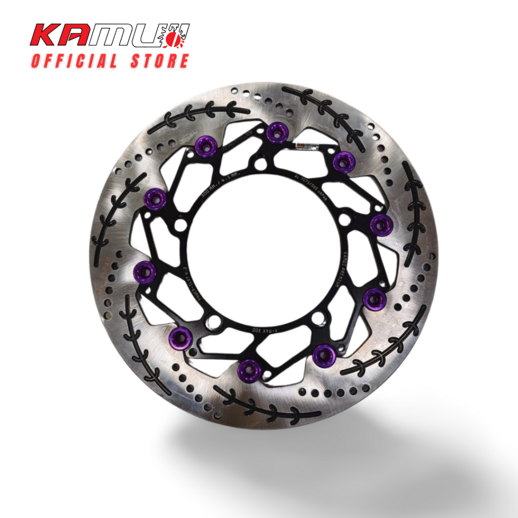 KAMUI Alloy Cnc Front Floating Brake Disc V5 Purple Pin Xmax250 (298mm ...