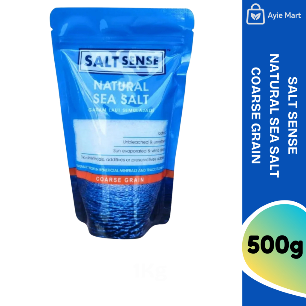 SALT SENSE Natural Sea Salt Coarse Grain | Garam Laut Semulajadi Kasar ...