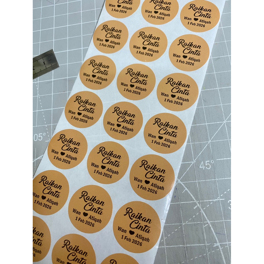 100pcs Sticker Kahwin Custom Doorgift souvenir | Shopee Malaysia