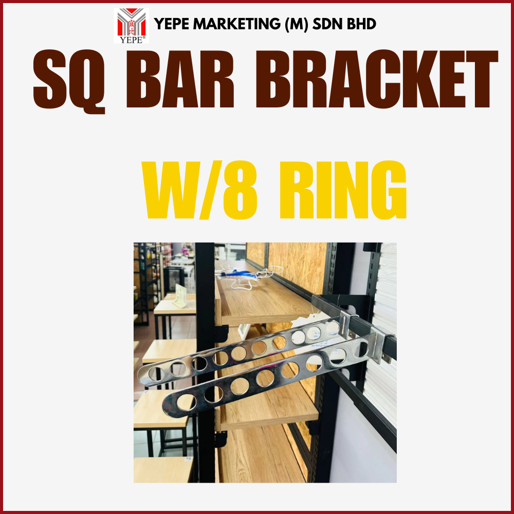 SQ BAR BRACKET W/8 RING (CHROME)/ SQ BAR BRACKET W/10 RING | Shopee ...