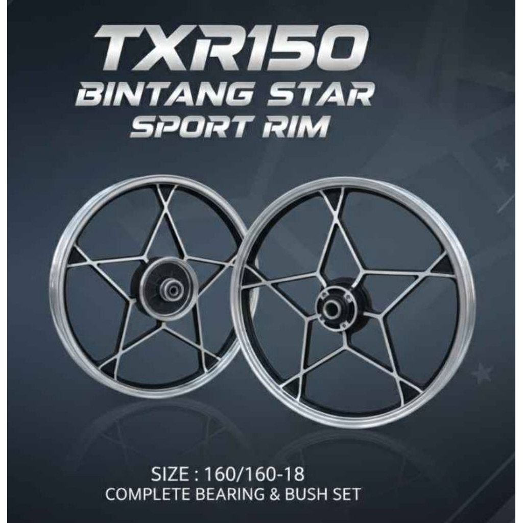 SPORT RIM TXR150 TXR 150 SPORT RIM TXR GAMA JERUNG BINTANG STAR (160/ ...