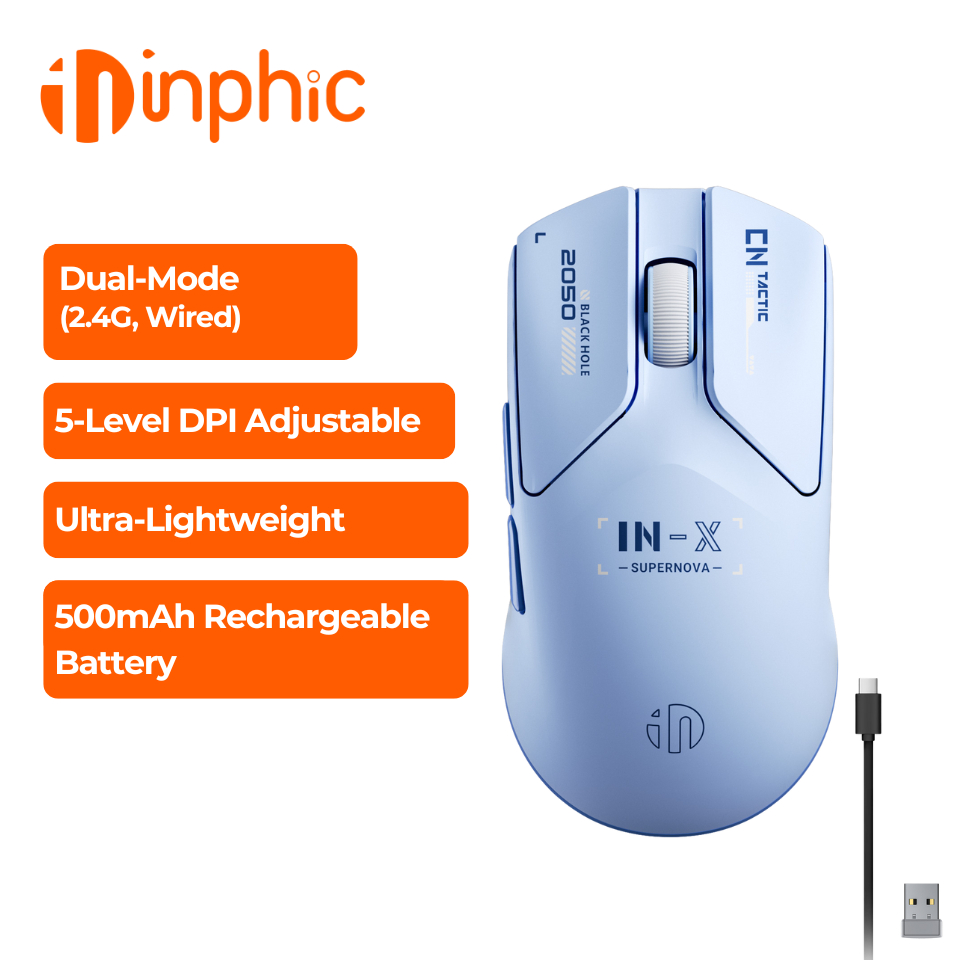 Inphic INX SE Wireless Mouse 2.4G+Wired dual-mode Rechargeable ...