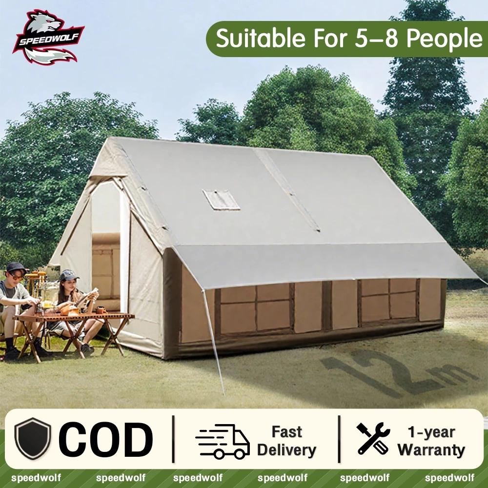 Air Inflatable Polyester Tent Outdoor Camping Large Area Air Pump ...