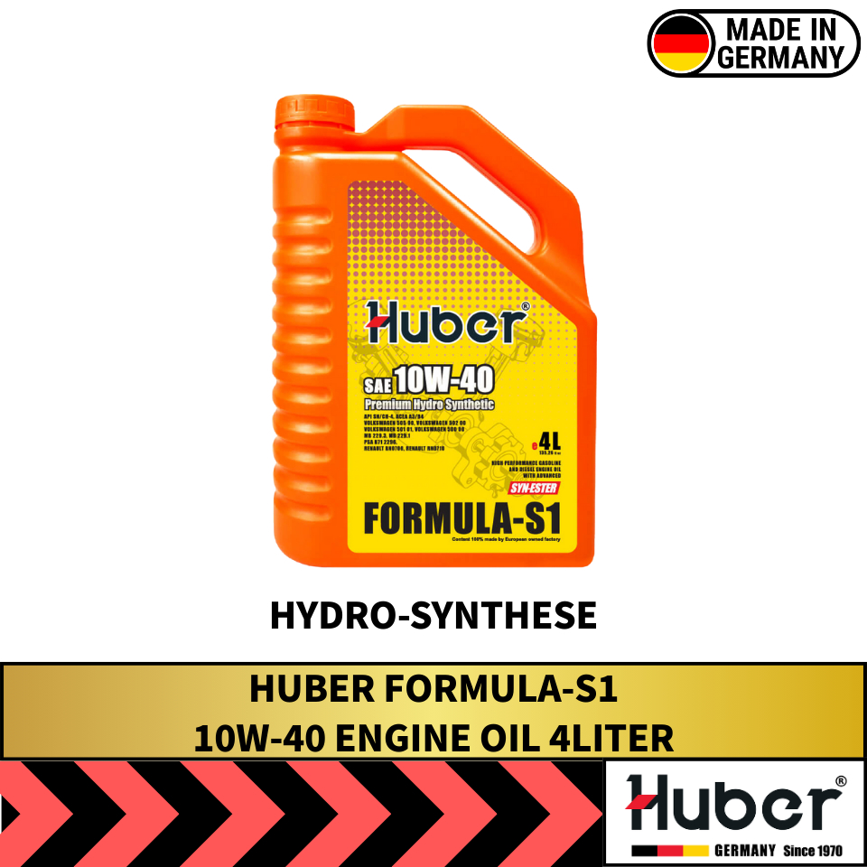 HUBER 10W-40 ENGINE OIL 4L (PREMIUM HYDRO-SYNTHETIC) (MADE IN GERMANY ...