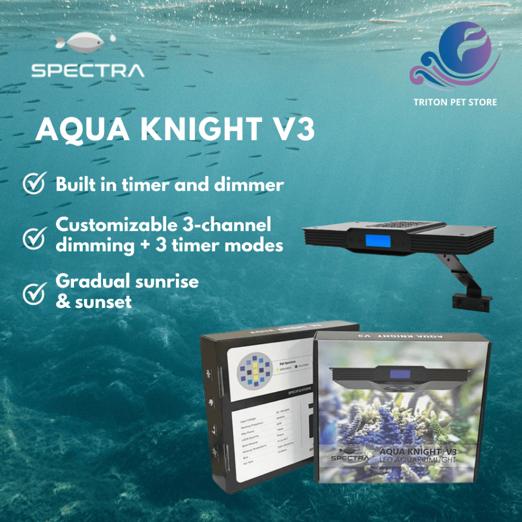 Aqua Knight V3 LED 60W Lampu Akuarium 水族LED灯 | Full Spectrum Reef ...