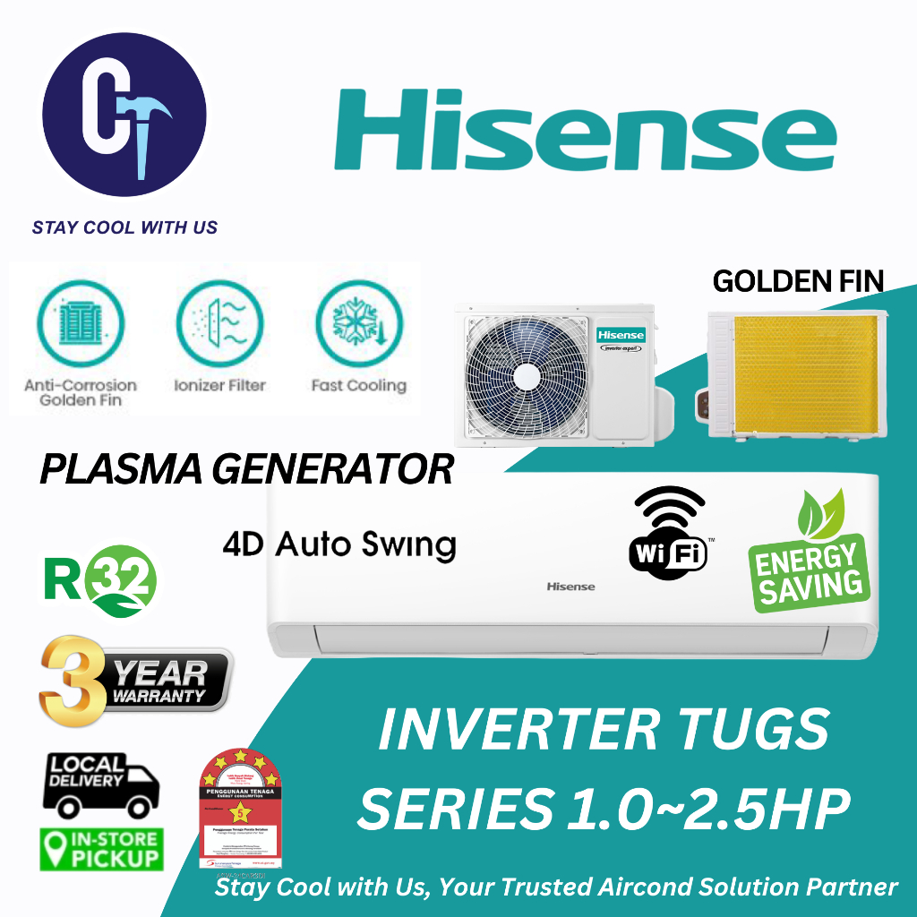 HISENSE - New R32 Wall Mounted Air Conditioner -Inverter Series (TUGS ...