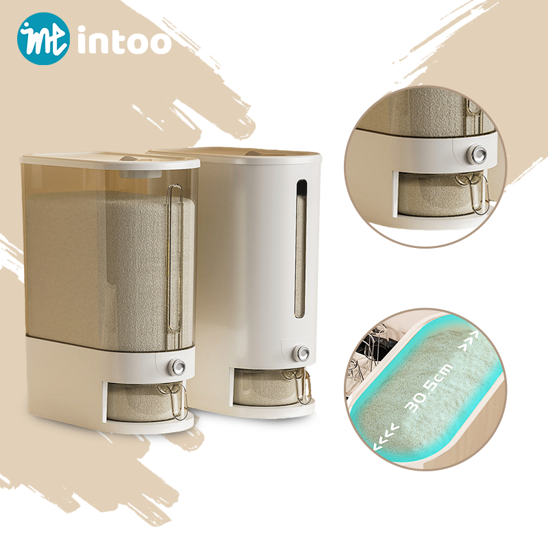 Kitchen 5KG/10KG Automatic Rice Dispenser Rice Bucket Insect Moisture ...