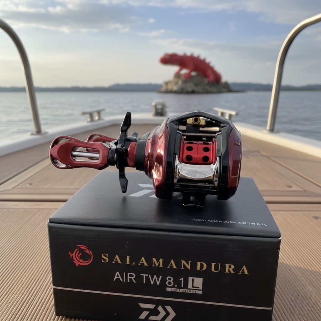 Daiwa Salamandura Air Tw 8.1L Bc Reel + Gift P50 Pencil Lure
