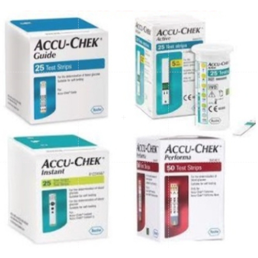 [Accu Chek Guide / Instant S / Performa / Active Strip 10's / 25s / 50s ...