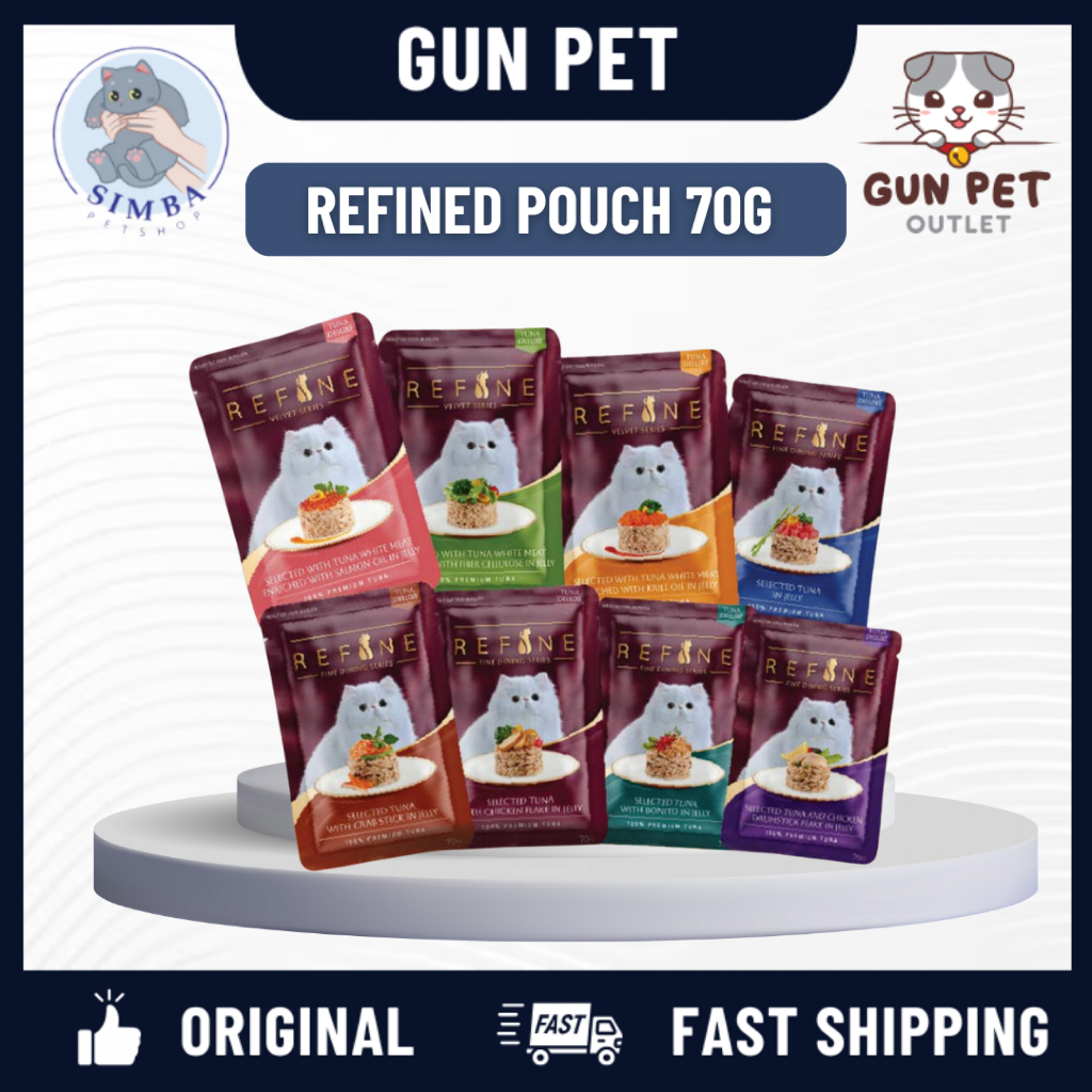 GUN PET Smart Heart Refine Pouch 70g Fine Selected Tuna Cat Wet Food ...
