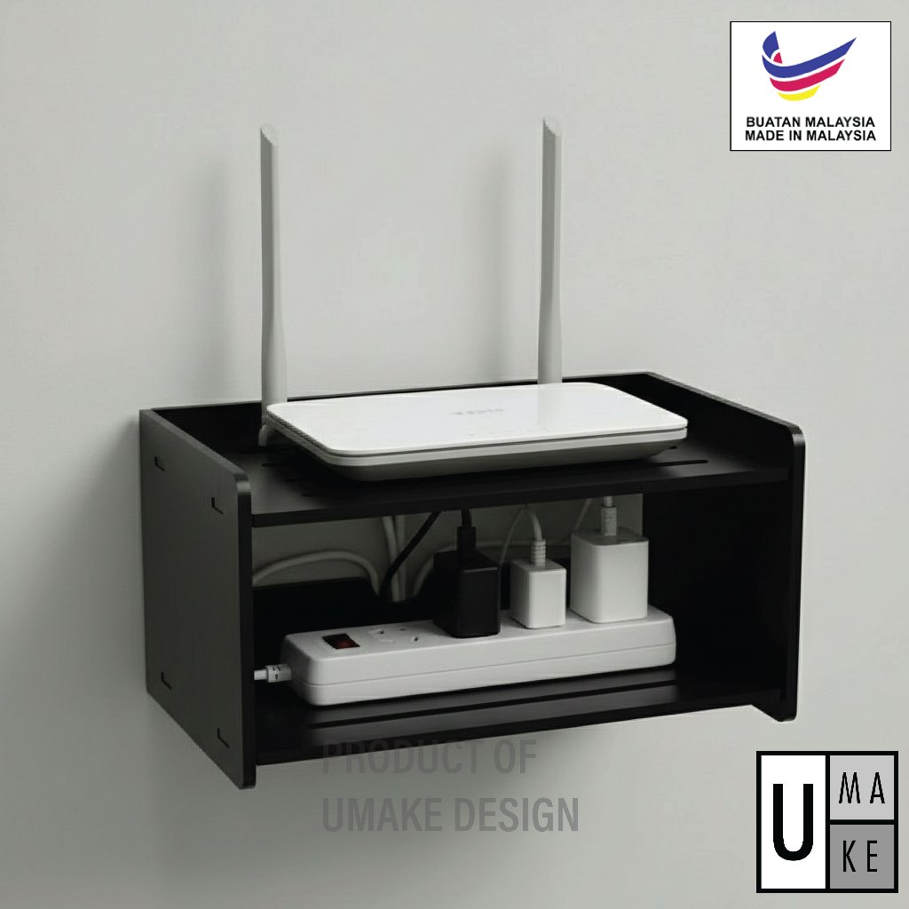 WiFi Router Storage Rack Box (2 / 3 Layer) Rak Letak Modem Wifi TV Box ...