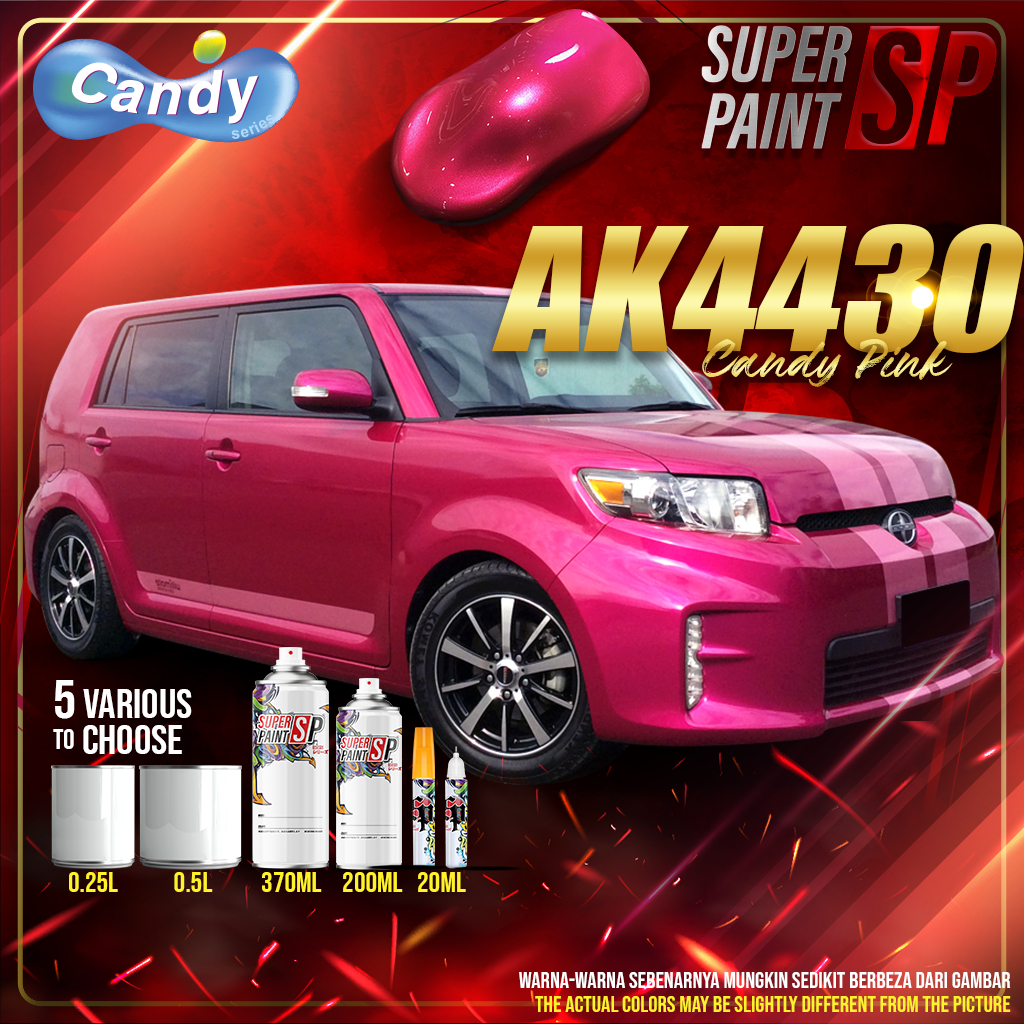 AK4430 Candy Pink | Candy Series | 2K Paint Car Motor Aerosol Spray Cat ...