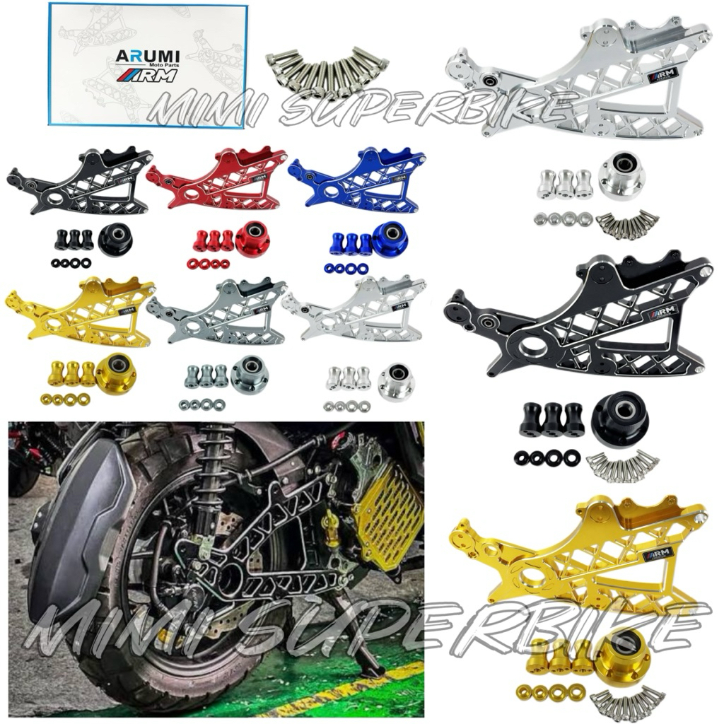 ORI ARUMI HONDA ADV160 SWING ARM CNC 100% ( PLUG & PLAY ) WITH SCREW ...
