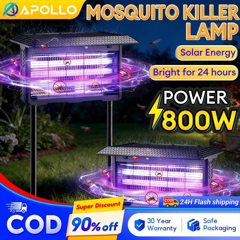 Solar Mosquito Killer Pest Control Electric Zapper LED Ultraviolet Lamp ...
