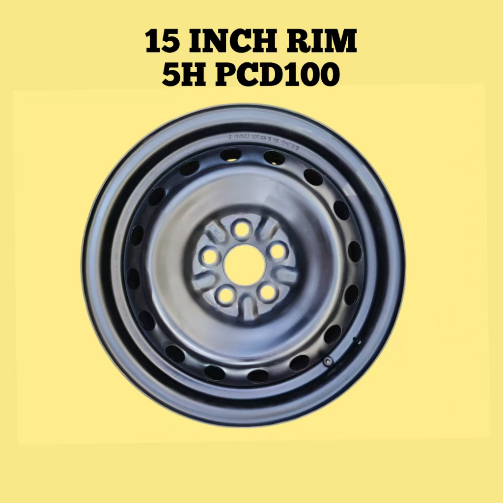 Rim Besi / Steel Rim 15 Inch 5H PCD100 Rim Tyre / Tayar Rim / Steel Rim ...